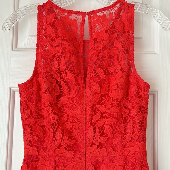 J Crew Lace Sheath Dress- Coral size 0 - Picture 5 of 12